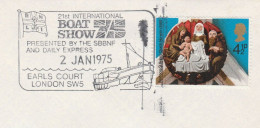 1975 FLAG Daily EXPRESS NEWSPAPER Lifeboat BOAT SHOW Event  Cover GB Stamps Maritime - Enveloppes