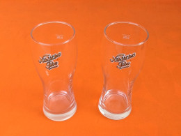 2 Verres à Bière   Niksicko Pivo   Bière Nationale Du Monténégro - Glasses