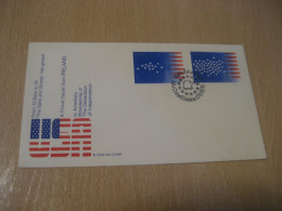 DUBLIN 1976 America Bicentennial Independence USA Flag FDC Cancel Cover IRELAND Eire - Covers & Documents