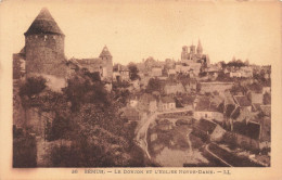 FRANCE - Semur - Le Donjon Et L'église Notre Dame - LL - Carte Postale Ancienne - Semur