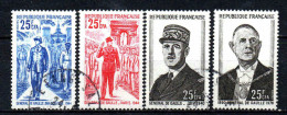 Réunion  - 1971 - De Gaulle  - N° 400 à 403  - Oblit - Used - Used Stamps