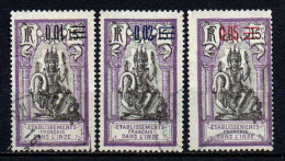 Inde - 1922 - Tb Antérieurs Surch  - N° 56 à 58 - Oblit - Used - Gebraucht