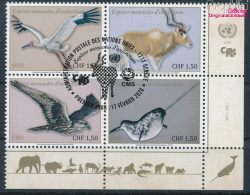 UNO - Genf 1106-1109 Viererblock (kompl.Ausg.) Gestempelt 2020 Gefährdete Arten (10194003 - Used Stamps