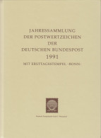 Bund Jahressammlung 1991 Mit Ersttagstempel Bonn Gestempelt - Komplett - Jahressammlungen
