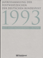 Bund Jahressammlung 1993 Mit Ersttagstempel Bonn Gestempelt - Komplett - Jahressammlungen