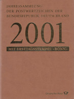 Bund Jahressammlung 2001 Mit Ersttagstempel Bonn Gestempelt - Komplett - Annual Collections