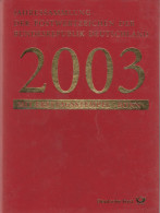 Bund Jahressammlung 2003 Mit Ersttagstempel Bonn Gestempelt - Komplett - Annual Collections