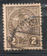 LUXEMBOURG LUSSEMBURGO 1895 1899 GRAND DUKE ADOLPHE PERF. OFFICIEL CENT. 2c USED USATO OBLITERE' - Officials