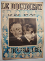LE DOCUMENT : 1935 . L' ACTION FRANCAISE   .  ELECTIONS .. - Informations Générales