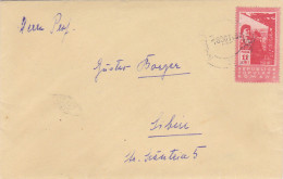 MINER, STAMP ON COVER, 1950, ROMANIA - Covers & Documents