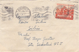 TRADE UNIONS CONGRESS, STAMP ON COVER, 1953, ROMANIA - Covers & Documents
