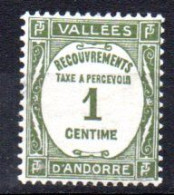 Andorre: Yvert Taxe 16* - Unused Stamps