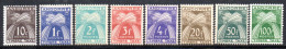 Andorre: Yvert Taxe 32/41*; 8 Valeurs - Unused Stamps