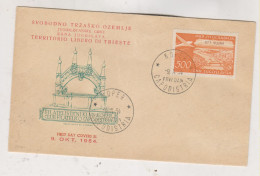 YUGOSLAVIA 1954 TRIESTE B FDC Cover Airmail - Covers & Documents