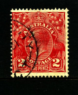 AUSTRALIA - 1930  KGV HEAD  2 D  RED  INVERTED  SMALL MULTIPLE WMK PERF 13 1/2x12 1/2 FINE USED  SG 99aw - Used Stamps