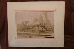 Photo 1910's Cheminot Locomotive SNCF France Tirage Albuminé Albumen Print Vintage Photographe Train - Trains