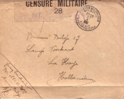 LETTRE POSTES MILITAIRES BELGIQUE POUR  LA HAYE GRAVENHAGE  , PRISONNIERS DE GUERRE INTERNES DANS LES PAYS BAS - OC1/25 General Government