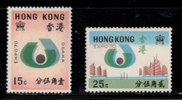 HONG KONG Scott # 255-6 MH - Expo 70, Osaka Japan - Ungebraucht