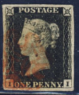 1p Nero - Penny Black - Plate 1a O 1b Letters "I-I" Vedi Descrizione "see Description". - Used Stamps