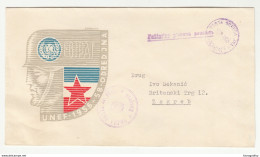 UNEF Yugoslav Peacekeepers In Egypt 1956-1958 Illustrated Letter Cover Travelled JNA Post Office Pmk B190201 - Covers & Documents