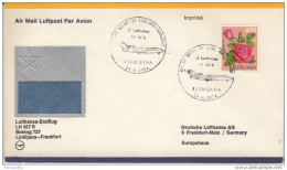 Yugoslavia Lufthansa Airmail Letter Cover & Special Postmark First Boeing 727 Flight Ljubljana-Frankfurt Bb151011 - Poste Aérienne