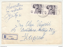 Yugoslavia Letter Cover Travelled Registered 1962 Cetinje To Zagreb B190720 - Covers & Documents