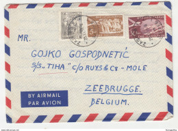 Yugoslavia FNR Air Mail Letter Cover Travelled 1958 To Zeebrugge B190701 - Covers & Documents