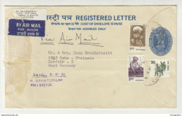 India Postal Stationery Registered Letter Cover Posted 1981 To Germany B210120 - Non Classés