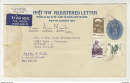 India Postal Stationery Registered Letter Cover Posted 1981 To Germany B210120 - Unclassified