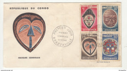 Congo Brazzaville 1966 Masques Congolais FDC B191003 - FDC