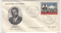 Congo Brazzaville 1966 Revolution Anniversary FDC B191003 - FDC
