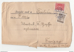 Yugoslavia Teslić District Court Official Letter Cover Travelled 1948 Teslić To Beograd B190501 - Covers & Documents