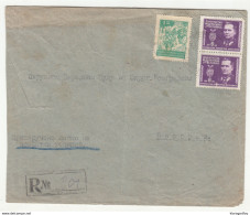 Yugoslavia Letter Cover Travelled Registered 1946 Beograd B190501 - Covers & Documents