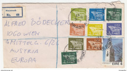 Ireland Multifranked Registered Letter Cover Travelled 1977 Mountrath To Austria B170925 - Covers & Documents