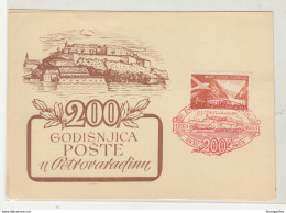 Yugoslavia 1953 200 God Pošte U Petrovaradinu Illustrated Postcard And Special Postmark B190510 - Covers & Documents