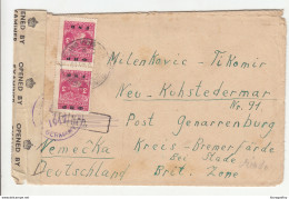Yugoslavia FNR Letter Cover Posted 1950 To Germany British Zone - Censored B202015 - Covers & Documents