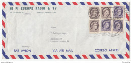 Canada, Hi Fi Europe Radio & Tv Airmail Letter Cover Travelled 1959 Toronto To Hamburg B180205 - Brieven En Documenten