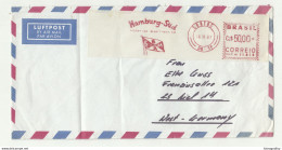 Hamburg-Süd Agencia Maritimas Meter Stamp On Air Mail Letter Cover Posted 1987 To Germany B210120 - Lettres & Documents