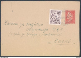 Yugoslavia, Letter Cover Travelled 1954 Karlovac To Zagreb B170410 - Covers & Documents