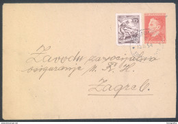 Yugoslavia, Letter Cover Travelled 1954 Vrginmost To Zagreb B170410 - Covers & Documents