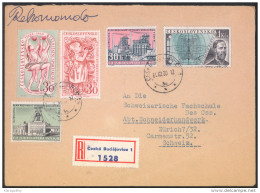 Czechoslovakia Registered Letter Cover Travelled Ceske Budejovice To Zurich 1960 Bb150921 - Briefe U. Dokumente