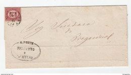 R. Poste Prefetto D Treviso Official Letter Cover Travelled 1876 To Preganziol Bb171130 - Service