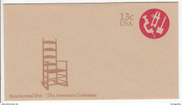 US Postal Stationery Stamped Envelope 1975 Bicentennial Era The American Craftsman U575 Bb161110 - 1981-00