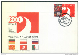 Croatia 21st IHF World Men's Handball Championship 2009 Special Illustrated Letter Cover And Pmk And Stamp Bb161028 - Handball