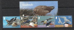 BIRDS -  SOUTH GEORGIA - 2012- SEABIRDS SET OF 4 + SOUVENIR SHEET NEVER HINGED ,SG CAT £29.25 - Mouettes