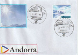 2023:Port De Cabús (2302m)Col Dans Les Pyrénées, Frontière Andorrane-Espagnole. Haute Faciale 4,83 Euro. Lettre - Brieven En Documenten