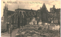 Carte Postale - Belgique  Louvain Ruines Vue De La Rue De Diest Vers L'église Saint Pierre   VM72053 - Leuven