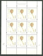 POLAND MNH ** 4077 En Feuille Pape Jean Paul II Tableau Du Peintre Italien Dina Bellotti - Nuovi