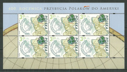 POLAND MNH ** 4119 En Feuille Feuillet ANNIVERSAIRE IMMIGRATION POLONAISE EN AMERIQUE - Nuovi