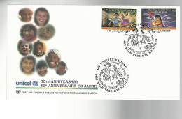 53010 ) United Nations FDC Vienna Postmark 1996 UNICEF - Covers & Documents